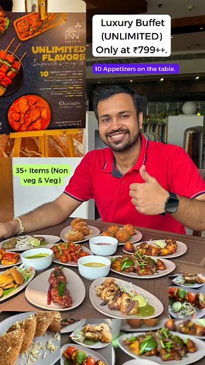 | Luxury Buffet (UNLIMITED) only at ₹799 🤩🔥 !! 35 Items (Veg & Non veg). -- 📌Oceanic, The Peerless Inn, Kolkata | "Indulge in an extraordinary culinary journey with our exclusive ₹799 Unlimited Buffet!". Delight your senses with a tantalizing array of 10 veg and non-veg appetizers, accompanied by exquisite Pasta and sizzling Wok specialties. Elevate your dining experience today!" 🔥🍽️ 🎉 Buffet Bonanza! 🍽️ 💥 Wide options of Mouth-watering Appetizers 🍝 Variety of Italian Delight 🥢 Multipl