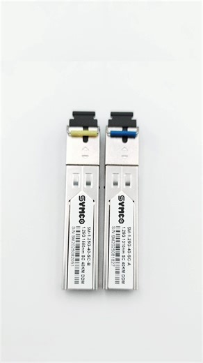 🔌 SYMCO SFP Transceiver Pair (A & B) 🚀 Reliable single-mode connectivity for long-distance fiber links Model: SM-1.25G-SC-40 SFP (A & B) Fiber Type: Single-Mode Fiber (SMF) Connector: LC Wavelength: 1310 nm / 1550 nm Transmission Distance: Up to 40 KM Laser Type: DFB Laser Compatible With: Switches, OLTs, Routers, Media Converters Applications: FTTH Networks | Data Centers | Metro Networks 📡 Built for stable performance and dependable telecom-grade operation. 📞 Contact Us 📱 WhatsApp: 86 157