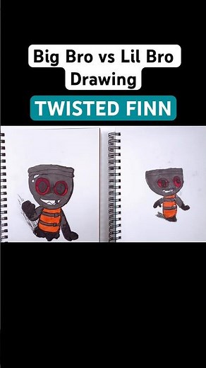 Drawing TWISTED FINN from DANDYS WORLD! 😳✍️ #dandysworld #robloxdrawing #robloxart #roblox