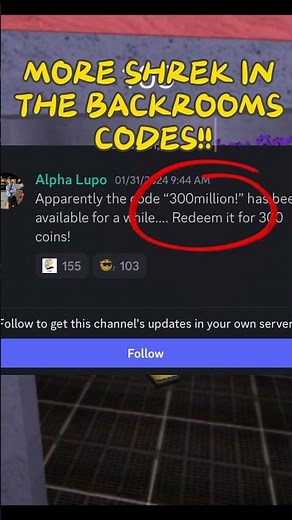 MORE SHREK IN THE BACKROOMS CODES! #freecoins #shrek #roblox #coin #codes #shrekinthebackrooms