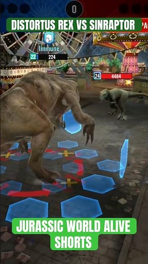 Distortus Rex vs Sinraptor - Jurassic World Alive #Shorts #JurassicWorldRebirth #JurassicWorld