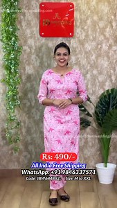 https://wa.me/919846337571 Budget friendly cord set in two beautiful shades.. Pink and green shades.. Neck round came to v shape.. Sleeves 3/4..slitted with lining kurthi.. Rate-- 490/- Size - M to XXL Pdt code- JBW644862 ------------------- We will not contact you from other numbers, beware of fraudulent activities. Disclaimer: there will be slight differences in colour due to lighting or your device display settings. #jbwedding #josebrothers✨ #Thiruvambady #Kozhikode #calicut #kerala #free #sh