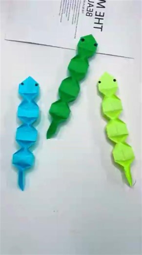 Origami Snake #origamisnake #origami #papersnake