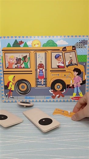 Best yellow bus wooden puzzle