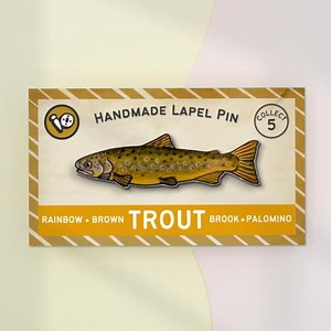 Brown Trout Fish Lapel Pin - Etsy