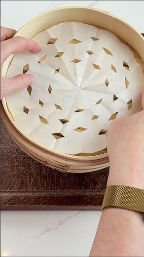 🥟 How to easily make a bamboo steamer liner 🥢#howto #dumplings #diy