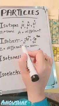 Different Particles #isotopes #isobars #isotones #isoelectronic #chemistry #chemistrypage
