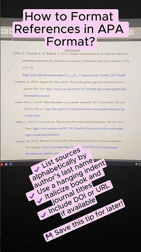 How to Format References in APA Format?