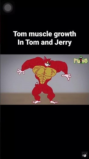 Tom muscle growth in Tom & Jerry [Fan-Animation] #muscle #musclegrowth #tomandjerry #shortvideo