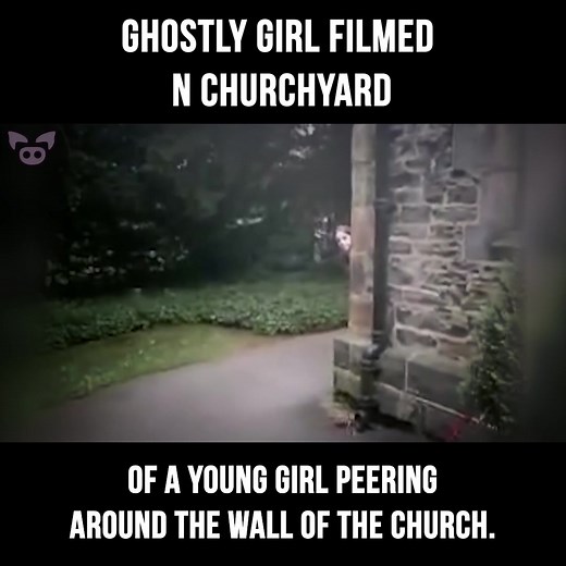 Ghostly Girl Haunting Churchyard - Chilling Encounter