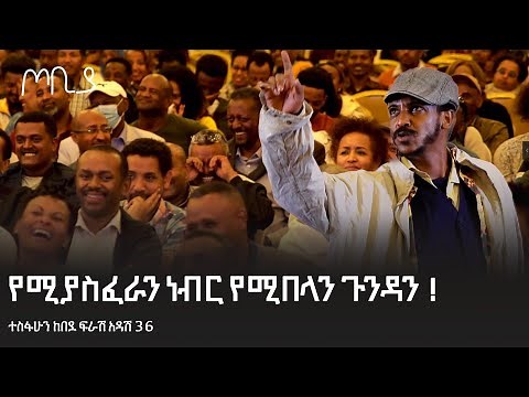 የሚያስፈራን ነብር የሚበላን ጉንዳን 😂 ! | ታዳሚውን በሳቅ. . . | ተስፋሁን ከበደ | ፍራሽ አዳሽ 36 | ጦቢያ | Tobiya ‪@ArtsTvWorld‬