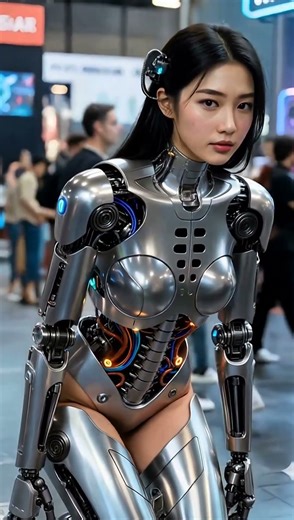 Guy Tries Out the Newest Girlfriend Robot at the Expo. #robot #ai #airobot