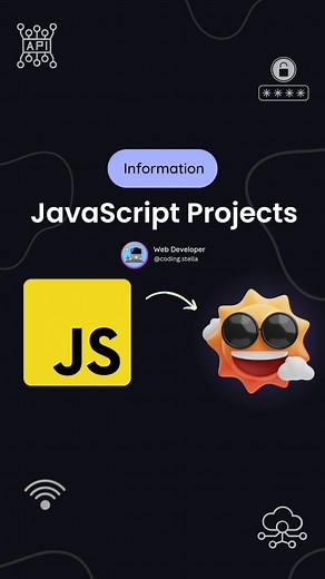 Stella • Coding • HTML • CSS • JAVASCRIPT on Instagram: "Javascript Projecs ideas for All Dexeloper 😎 Js Projects 🔥 Working on projects is the best way to learn the language, and there are plenty of beginner-friendly projects that you can create for yourself. From designing a simple calculator to creating a to-do list, the possibilities are endless. Don't forget to Save & Share It 🧠 ❤️ Hit the heart icon and show your love to this video ❤️‍🔥 | 📲 Comment down your thoughts and doubts ✍️ | 🌸
