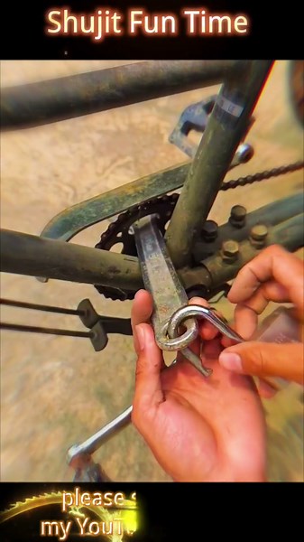 Smart and easy DIY bike lock hack using a wrench and padlock! 🚲🔒"