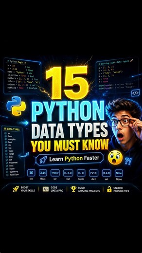 All 15 Data types of python 😱😎