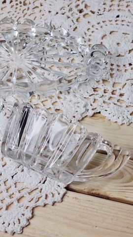 Heisey Crystolite Glassware Cream and Sugar Set - Etsy