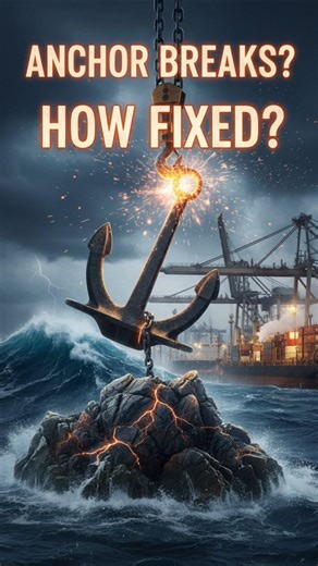 When a ship’s anchor hits the ocean floor at high speed… it can break instantly ⚓