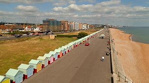 Brighton Beach Hove Beach Huts Painted Stock Footage Video (100% Royalty-free) 1092374517 | Shutterstock
