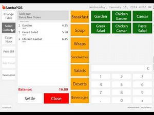 SambaPOS Simple Reservation Sample