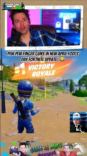 PEW PEW FINGER GUNS IN NEW APRIL FOOLS' DAY FORTNITE UPDATE! 😂 #shorts #fortnite #fortniteclips