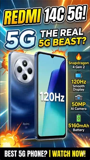 Redmi 14c 5g !! Rs 10999 !! The Budget king smartphone 🤩 #viral #trending