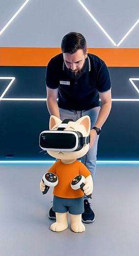 Funny Cat in VR Chaos | From Destruction to Cleaning Mode 🤪