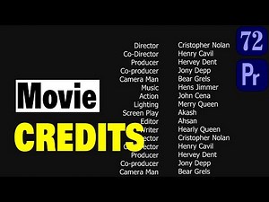 How to make End credits template in Premiere Pro - How to freeze and fade away 4k - Closing Credit