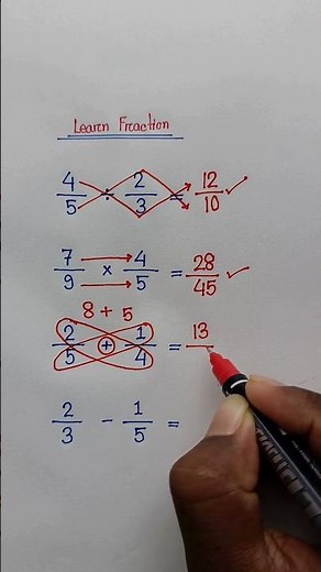 Learn Fractions Hacks 🔥#fraction #education #solve #mathematics #fyp