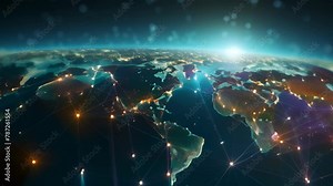 Logistics delivery, World map with logistic network distribution on background. background for Concept of fast or instant shipping, Online goods orders worldwide