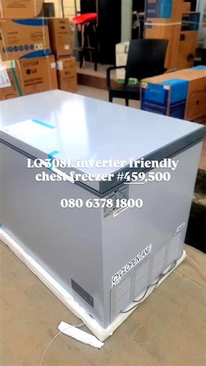Emmanuel Thoms on Instagram: "LG 308L inverter friendly chest freezer #459,500 Very reliable Chills fast and retains for long Very inverter friendly Big enough to contain plenty No noise Non corrosive Very durable Warranty E.t.c Dm/call/whatsapp: 080 6378 1800/080 86883447 @74modupe young Thomas estate ajah lagos Nigeria (LG SHOWROOM) #lg #hisense #chestfreezers #homeappliances"