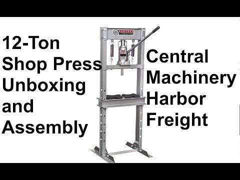 Central Machinery 12-Ton Shop Press Unboxing and Assembly
