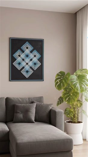 "Geometric String Art with Stunning Color Gradation" #shorts