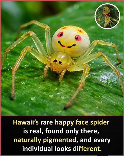 Hidden deep within Hawaii’s forests lives the rare “happy face” spider, #knowledgevlogger #viral