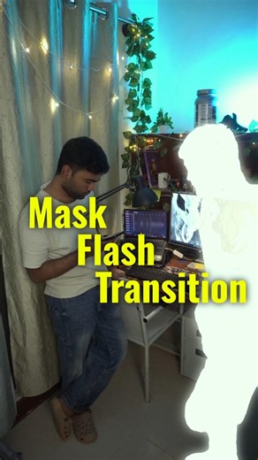 Mask Flash Transition 🔥 | Easy VFX Trick #shorts