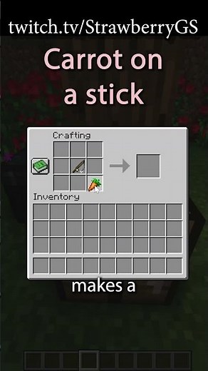 Carrot on a Stick - Short Shorts by StrawberryGS - Minecraft Crafting Recipe