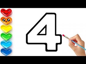 Drawing and Coloring Numbers with Crayons 🌈Step by Step Drawing Tutorial