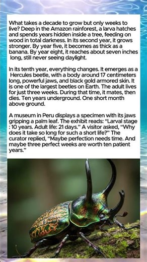 The Incredible Life Cycle of the Hercules Beetle