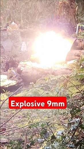 9mm Explosive ammo #shorts #