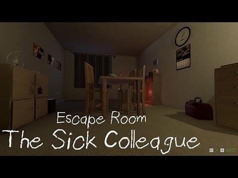 Escape Room - Der kranke Kollege (The Sick Colleague) - PC Puzzle Game, Full Walkthrough