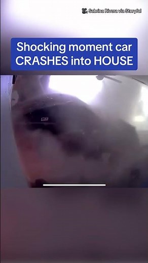 Shocking moment car CRASHES into HOUSE