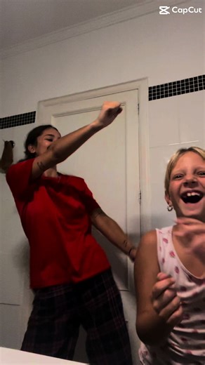 Playful Dance in the Bathroom: Fun Moments with Family