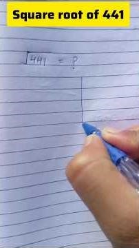 square root of 441 by long division method#maths#shorts