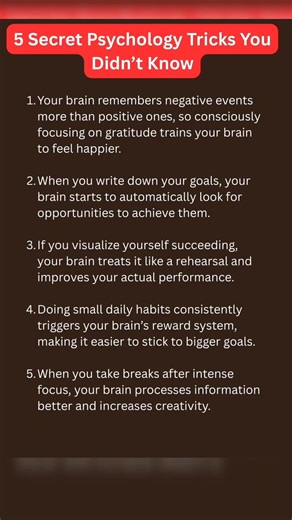 5 Secret Psychology Tricks you didn't know #darkpsychology #psychologyfacts #PsychologyShorts