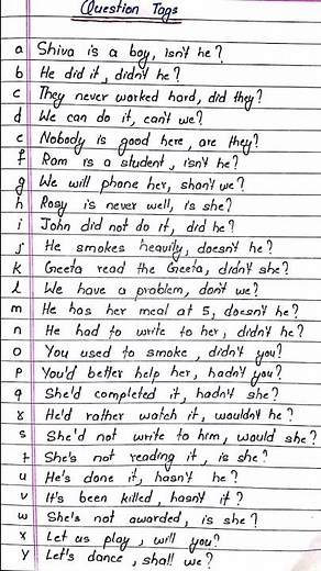 Question Tags In English || EK Education