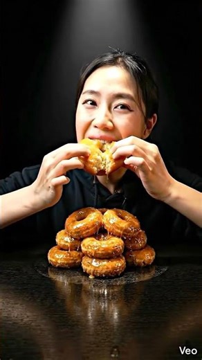 Ultimate Sticky Glazed Donut ASMR 🍩 Slow Bite & Sweet Chewing Sounds | Satisfying M