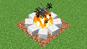 Minecraft como se hace una fogata realista #Minecraft #Juegos | Rabahrex