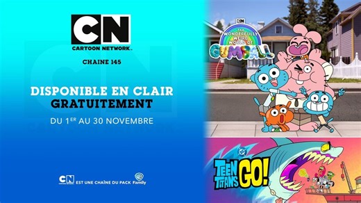 Cartoon Network en clair tout le mois de novembre sur Free TV