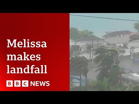 Hurricane Melissa makes landfall in Jamaica with violent 185 mph winds | BBC News