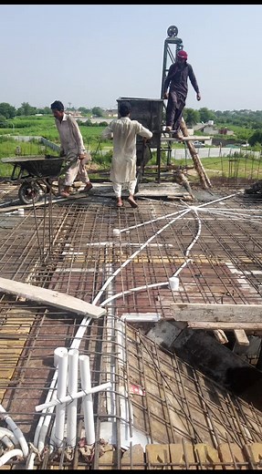 2.6K views · 33 reactions | Concrete pouring of rcc slab in progress | The Dynamic Engineers. | Facebook