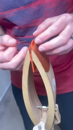 Speed Stitching a Leather Bookmark #leathercraft #bookmark #booktok # 901 | Freya Murphy | Facebook